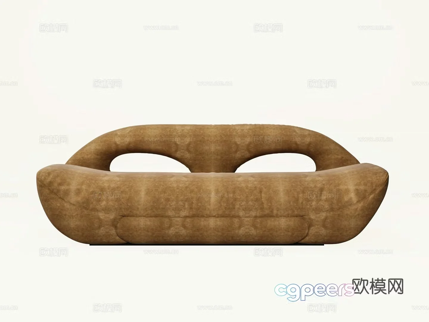 3d model of double sofa