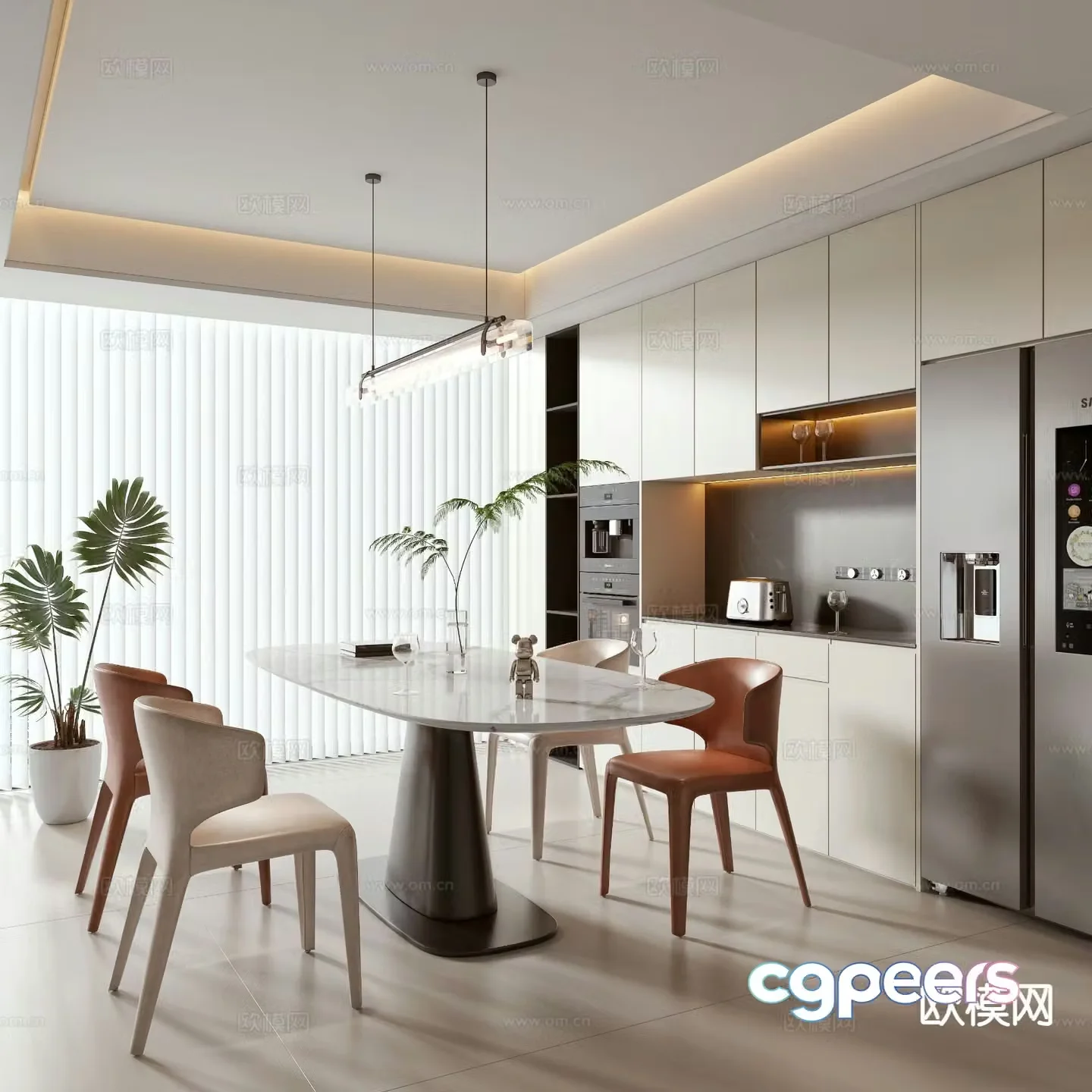 Modern restaurant 3d model