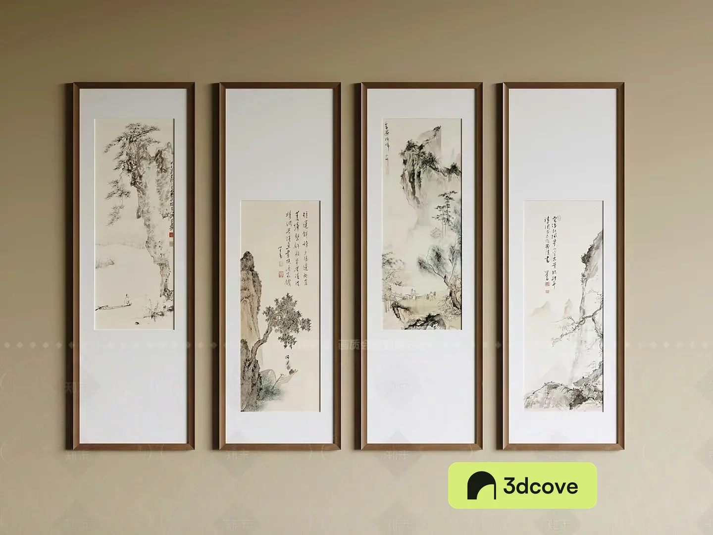 Four Framed Paintings
