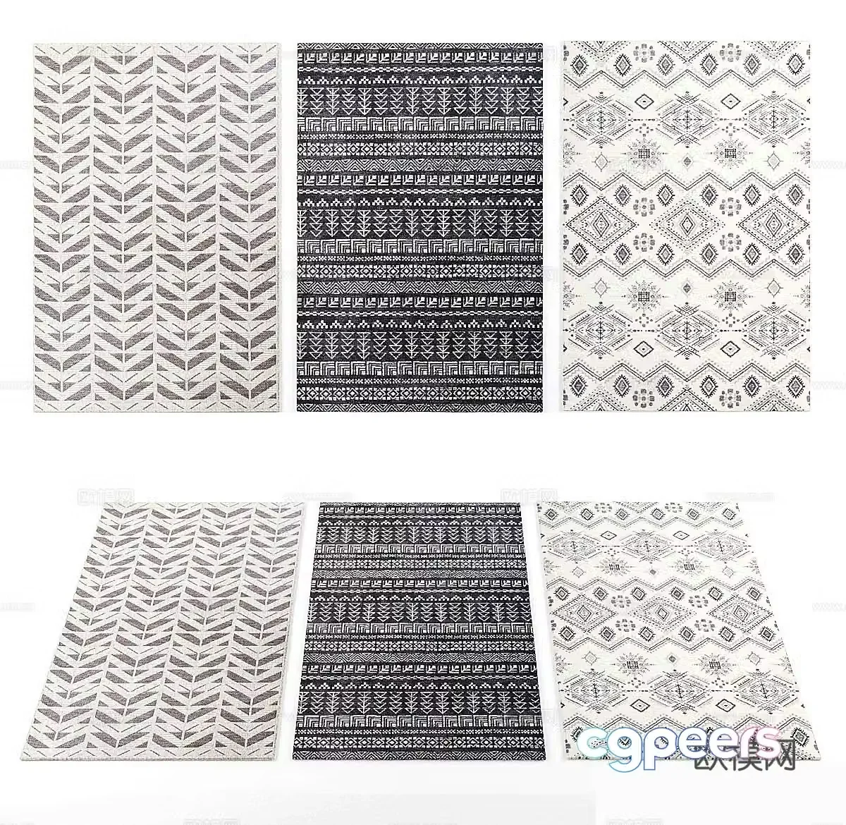 Carpet combination Square carpet Living room carpet Office carpet Leisure carpet Fabric carpet 3d model