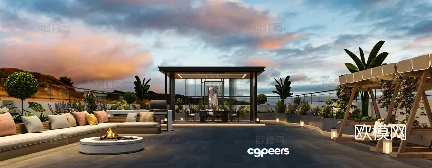 Sky garden roof garden 3d model