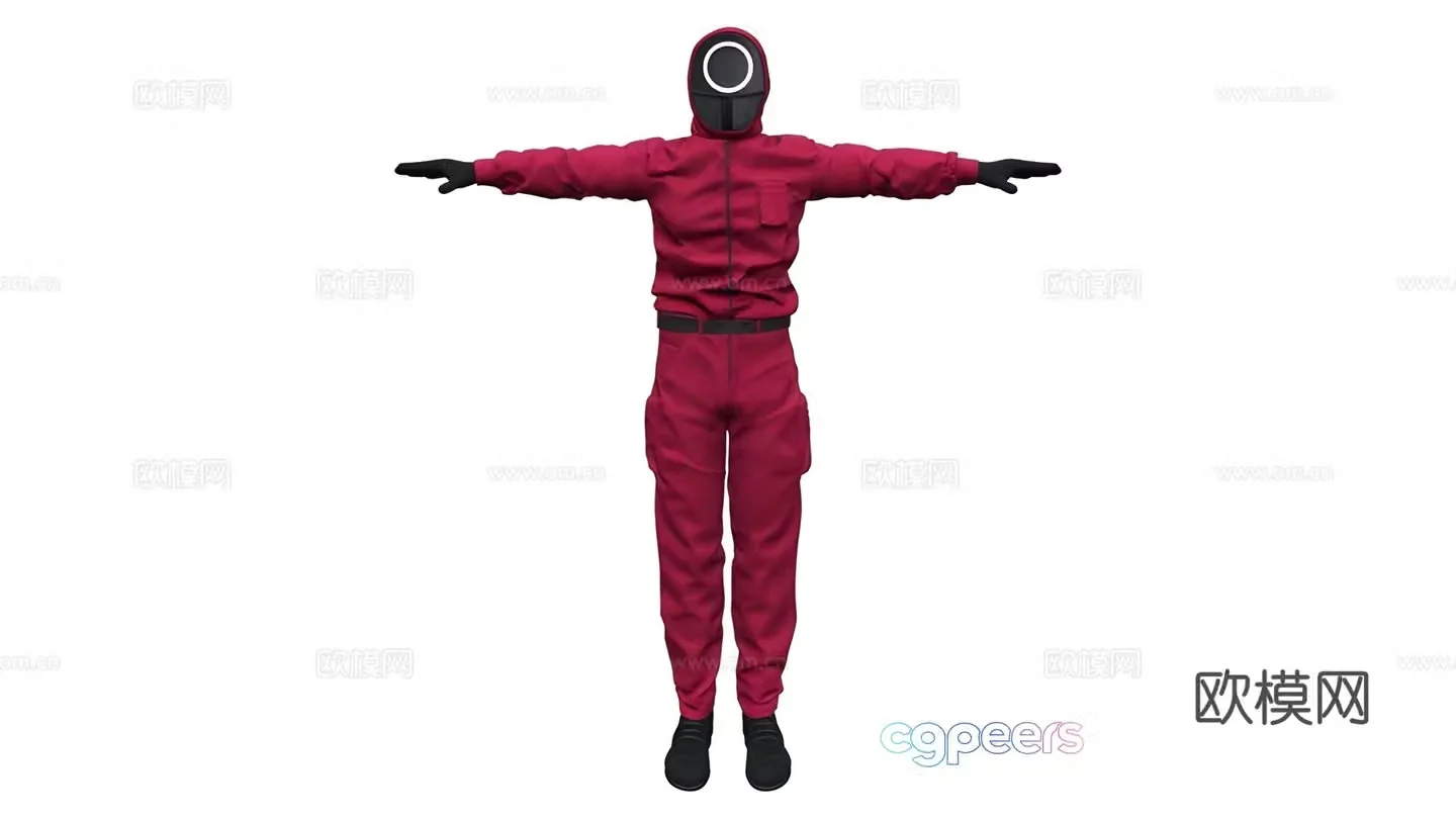 Red Defender Clothing 3d Model