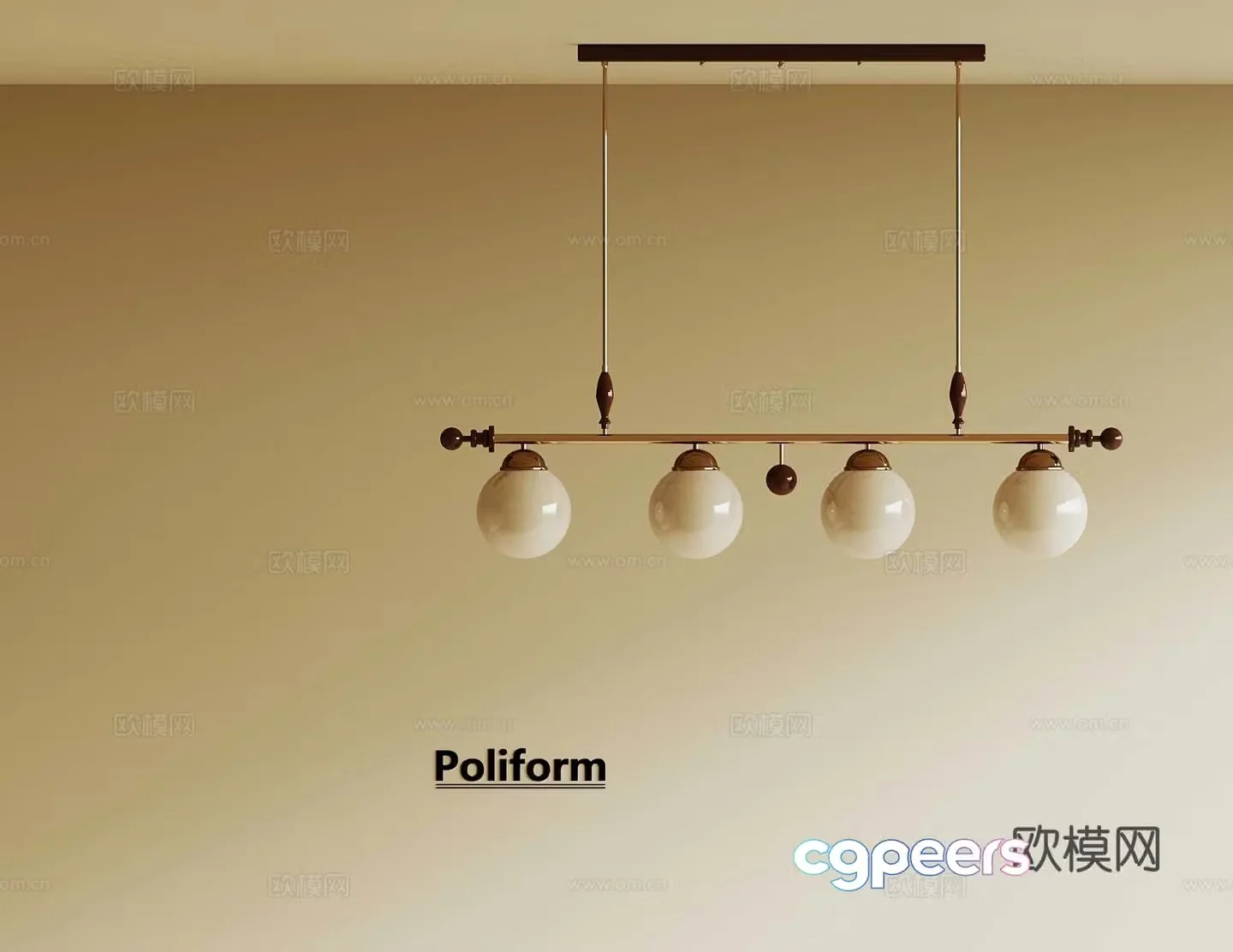 French medieval style chandelier restaurant chandelier 3d model