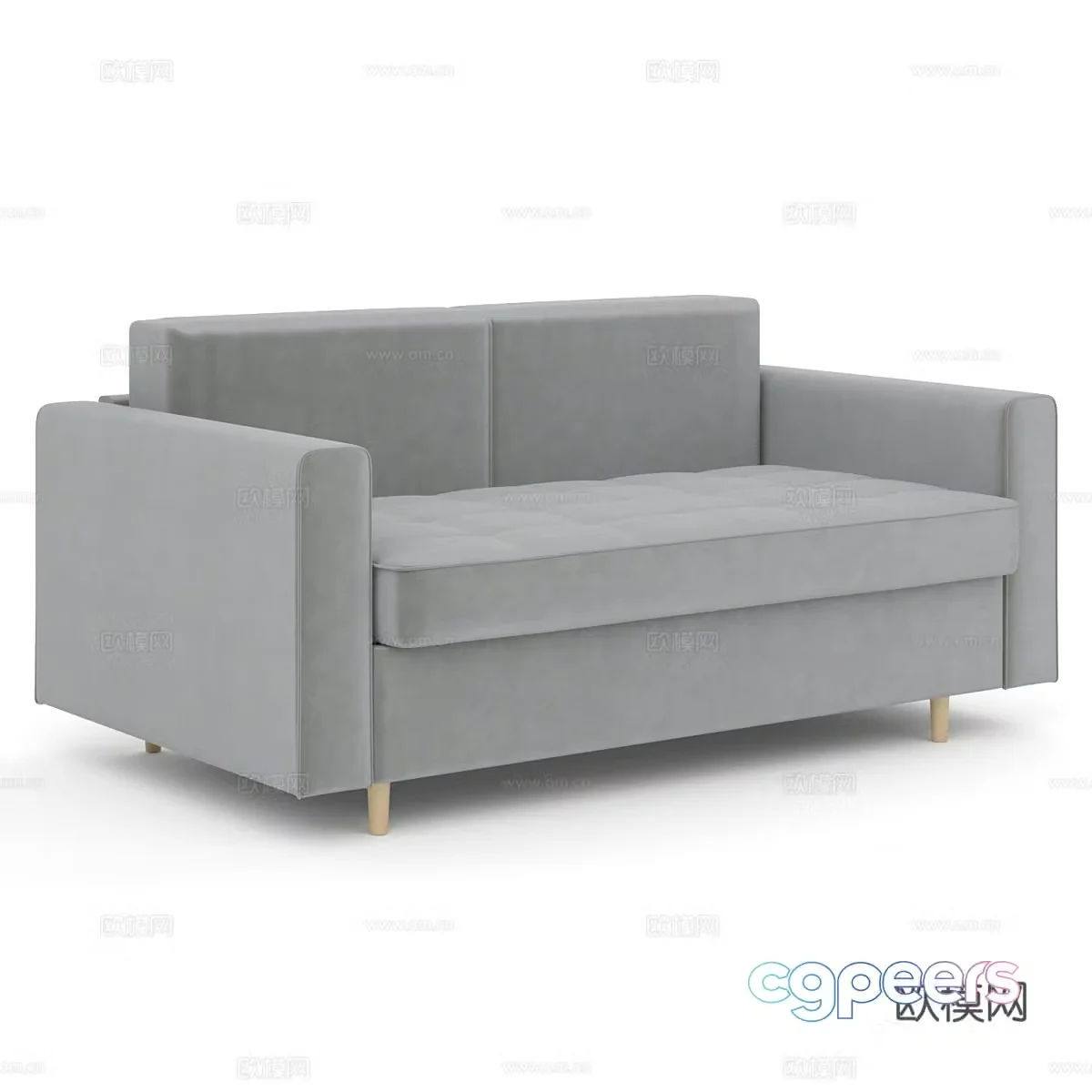 3d model of double sofa