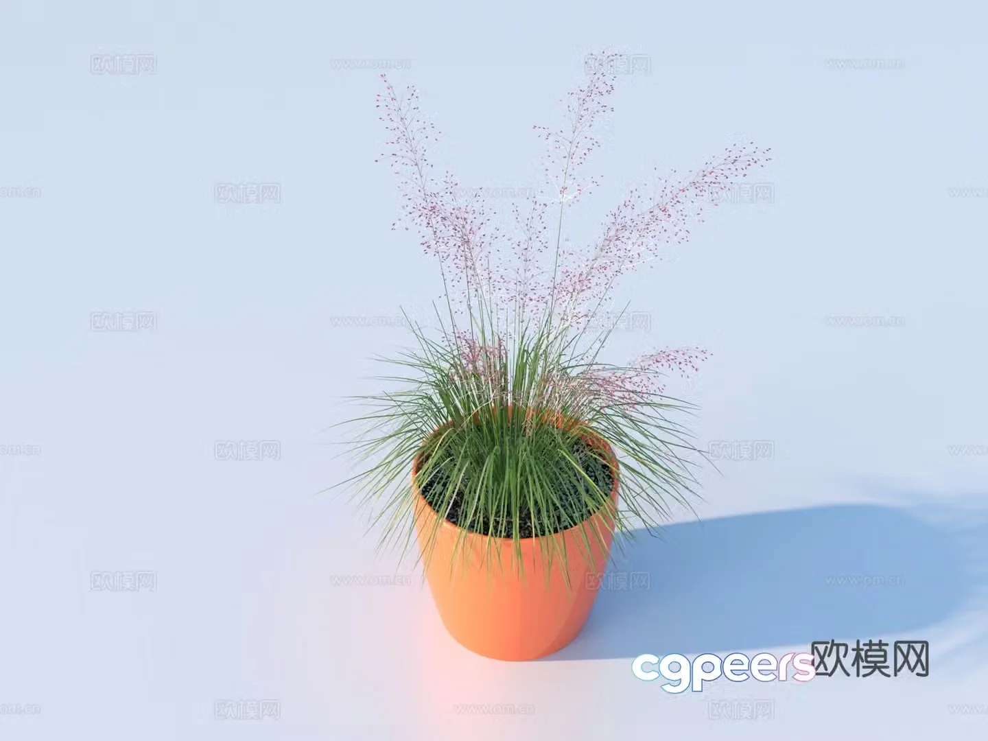 flowerpot potted plant green plant plant 3d model