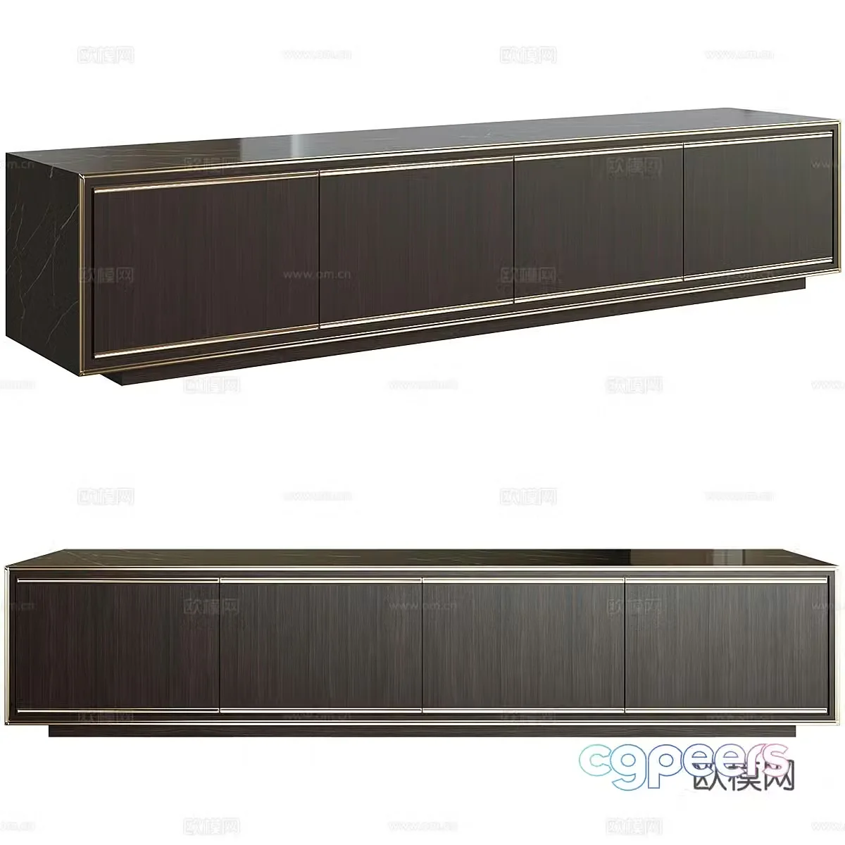 Italian light luxury Rick TV cabinet 3D model
