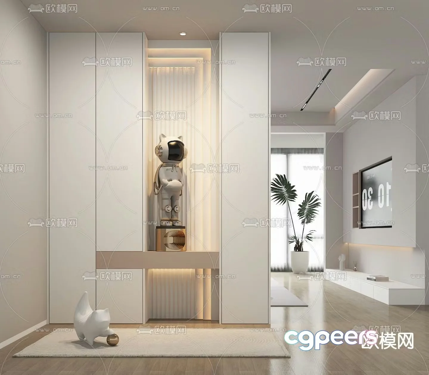 Entrance shoe cabinet 3D model