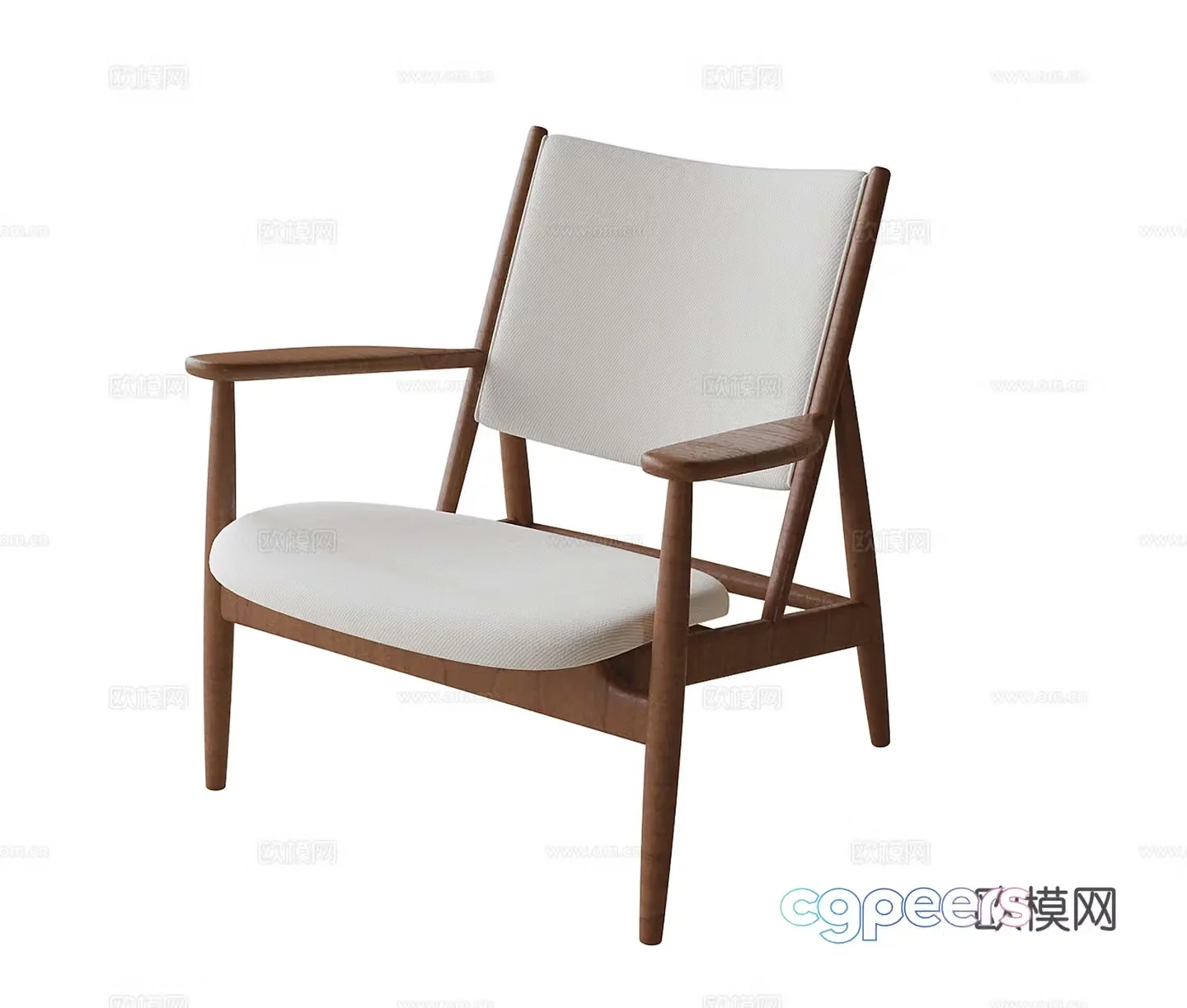 Nordic chair leisure chair 3d model