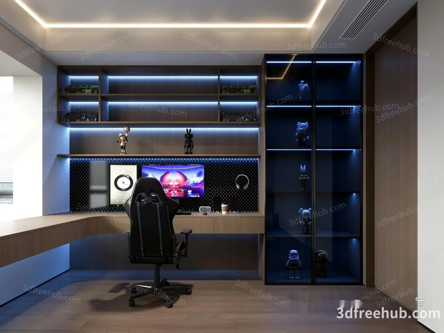 A Modern Office Room 3D Model – 19204 – VRAY Render