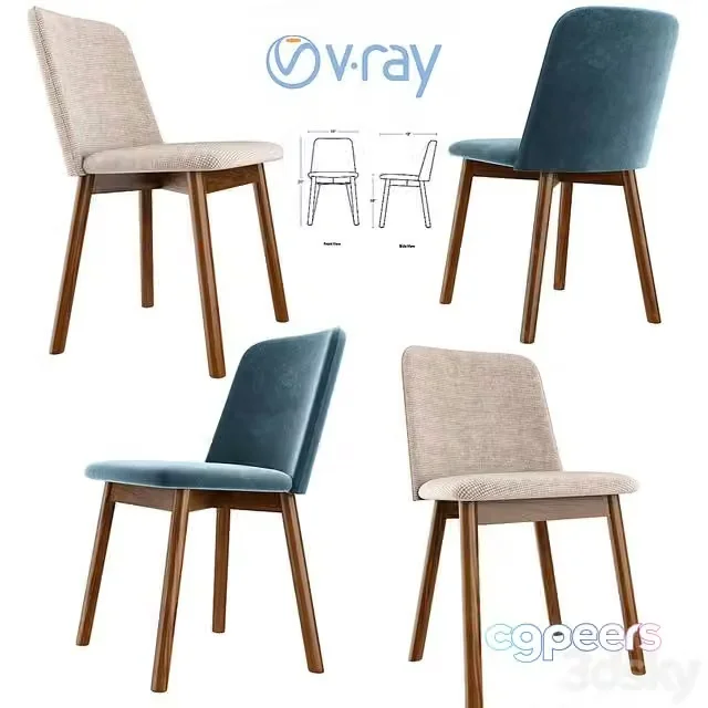 3ds Max Free – Chip Dining Chair
