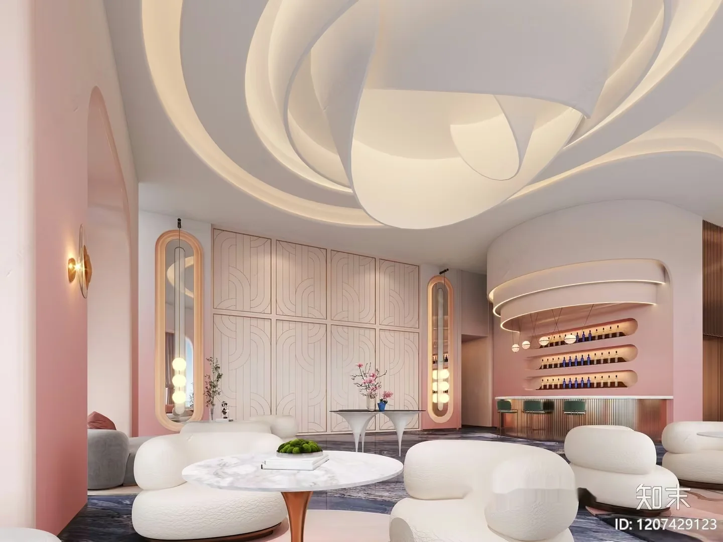 Modern Living Room 3D Model – 7564 – VRAY Render