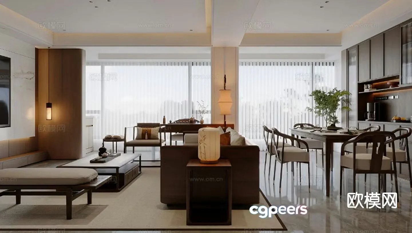 New Chinese restaurant 3D model