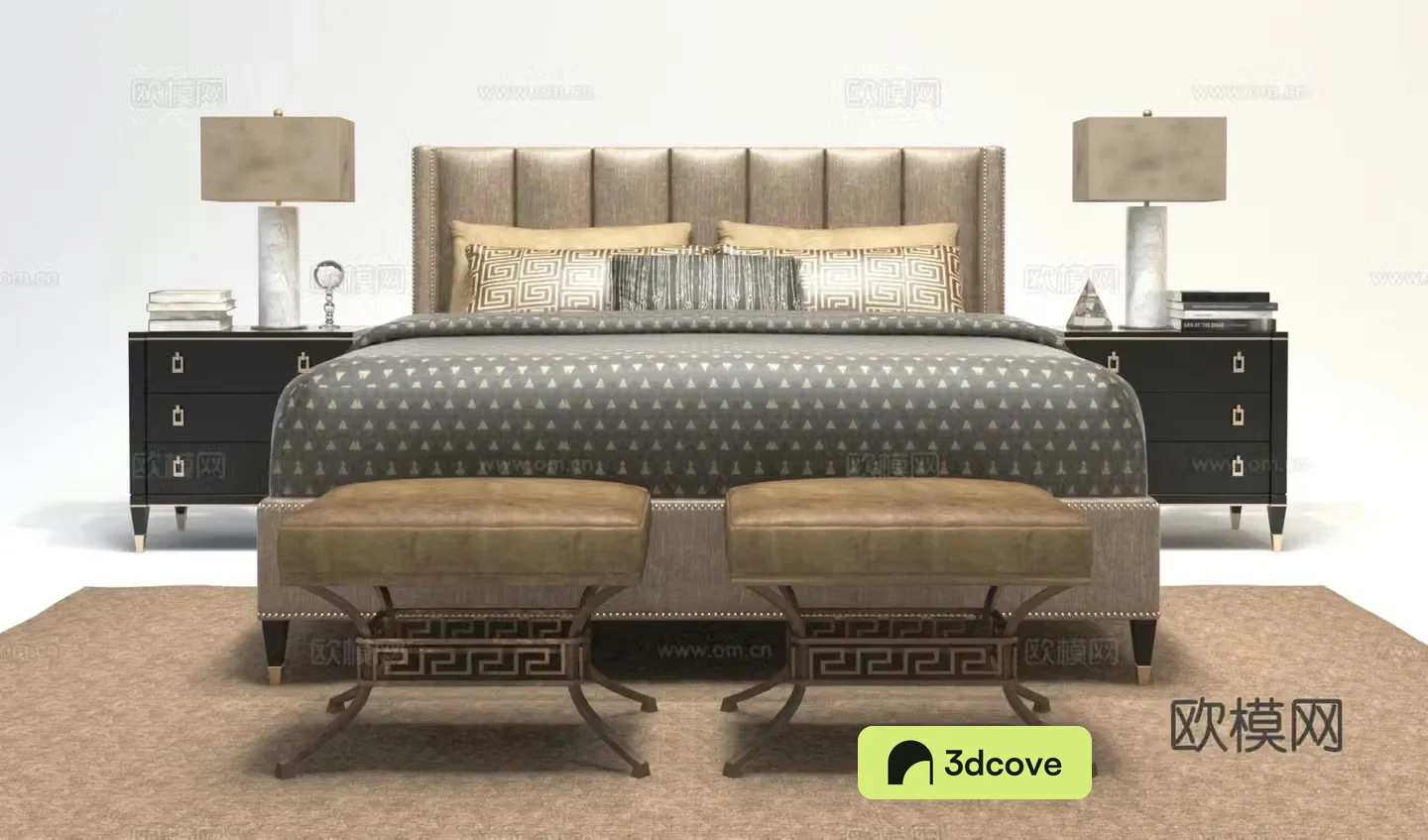 American double bed