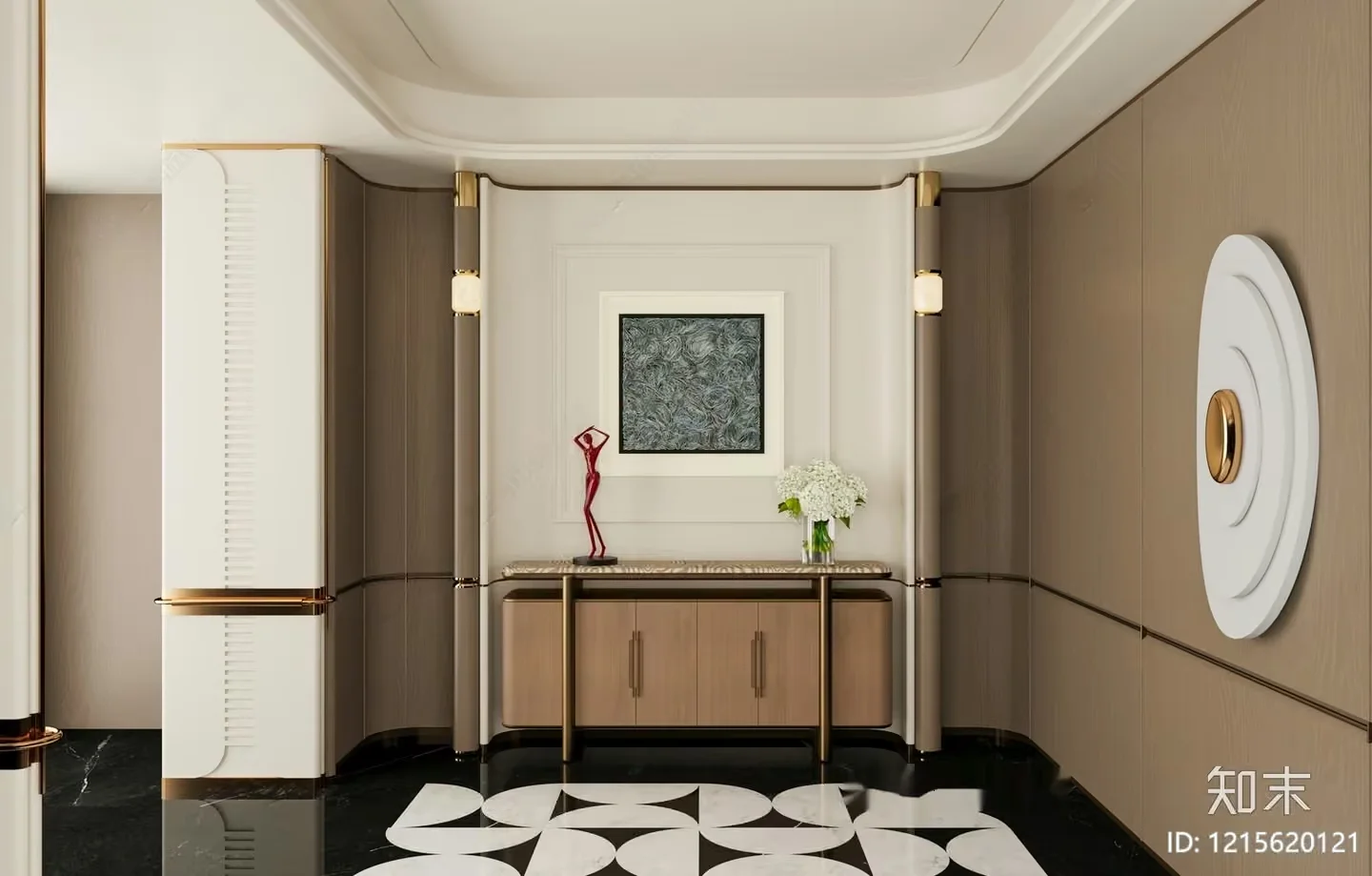 Modern Luxury Hallway 3D Model – 9992 – VRAY Render