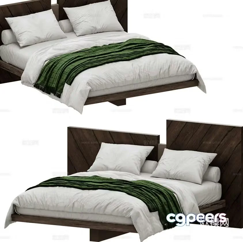 Double bed 3d model