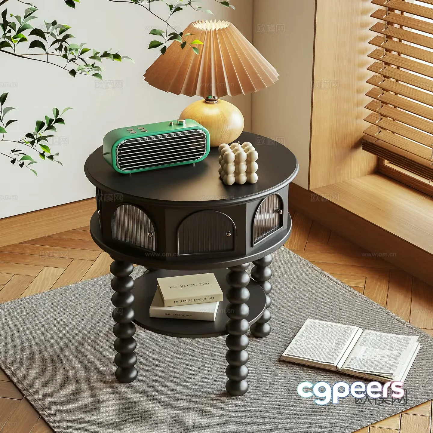 Middle-aged side table 3D model