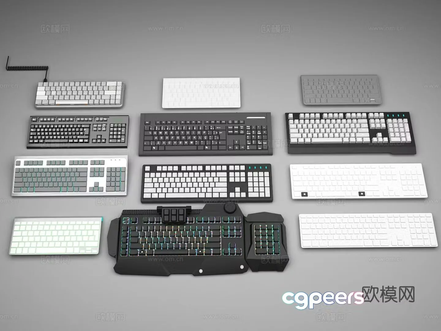 Keyboard mechanical keyboard Apple keyboard wireless keyboard notebook keyboard computer keyboard 3D model