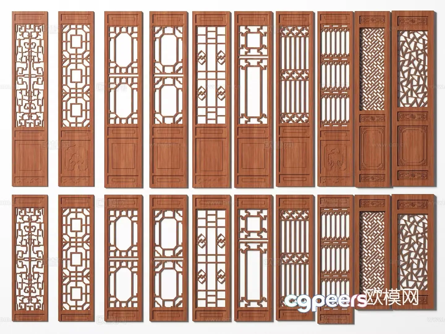 Chinese doors and windows ancient doors lattice doors antique wooden doors carved doors 3D model
