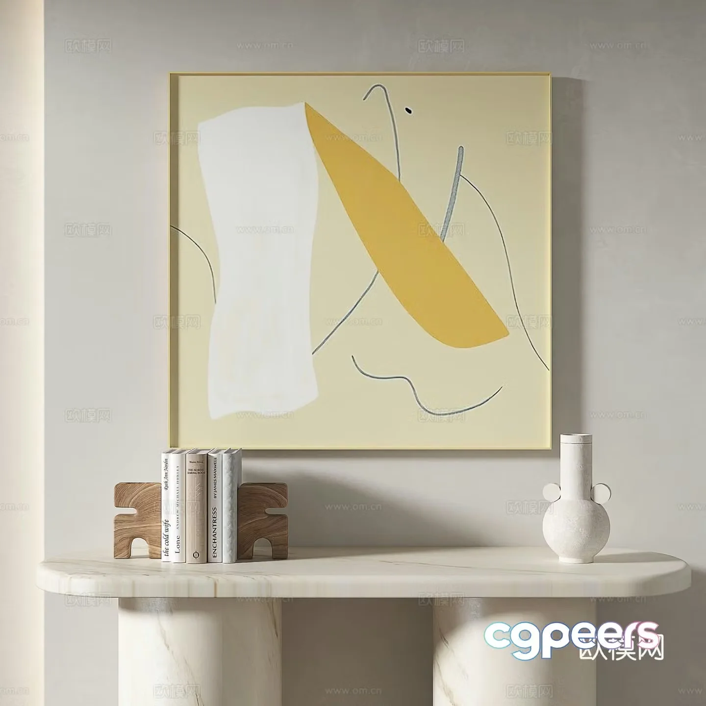 Decorative painting simple painting artistic painting hanging painting 3D model