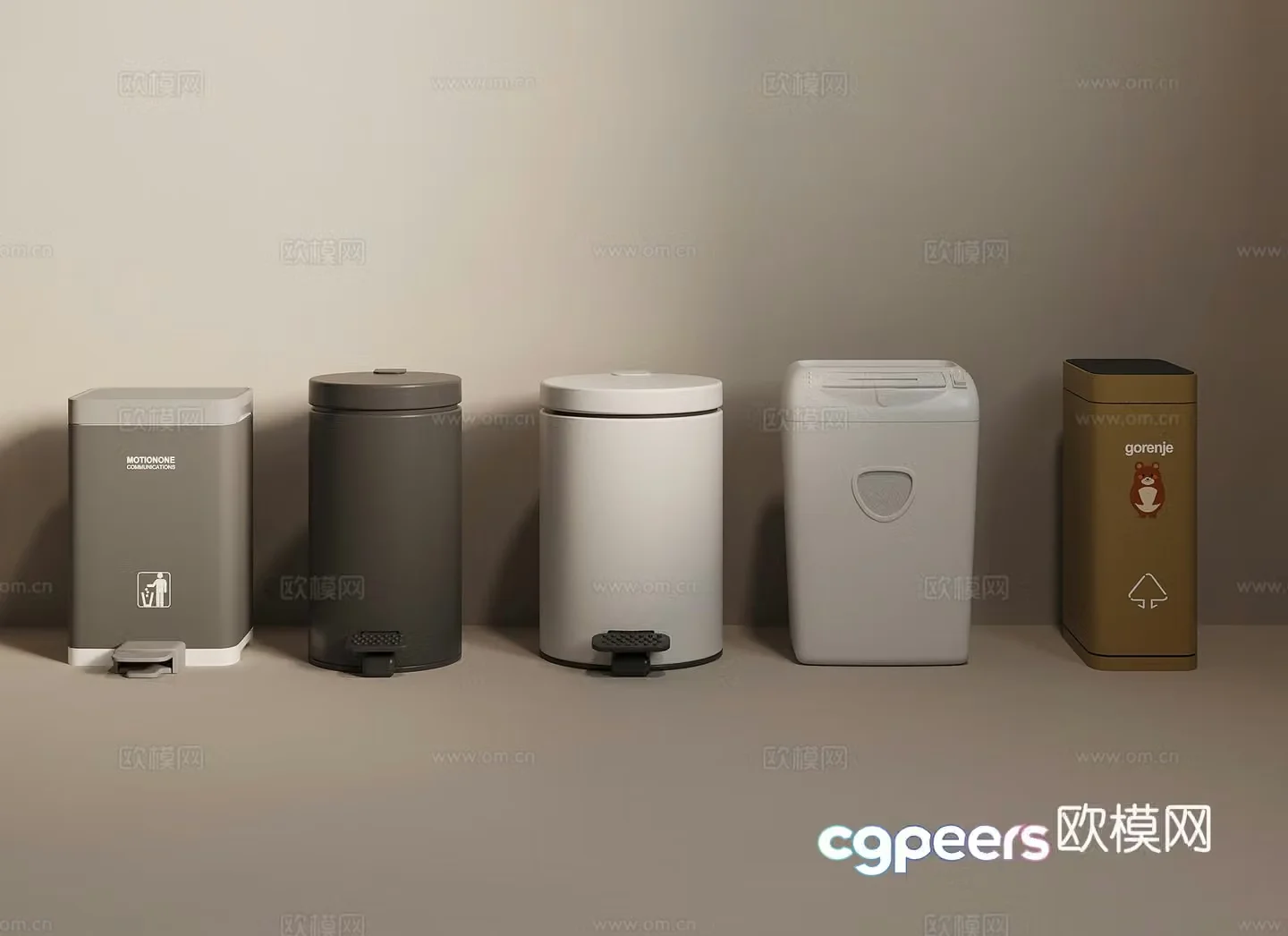 Trash can Modern household trash can Trash can 3d model