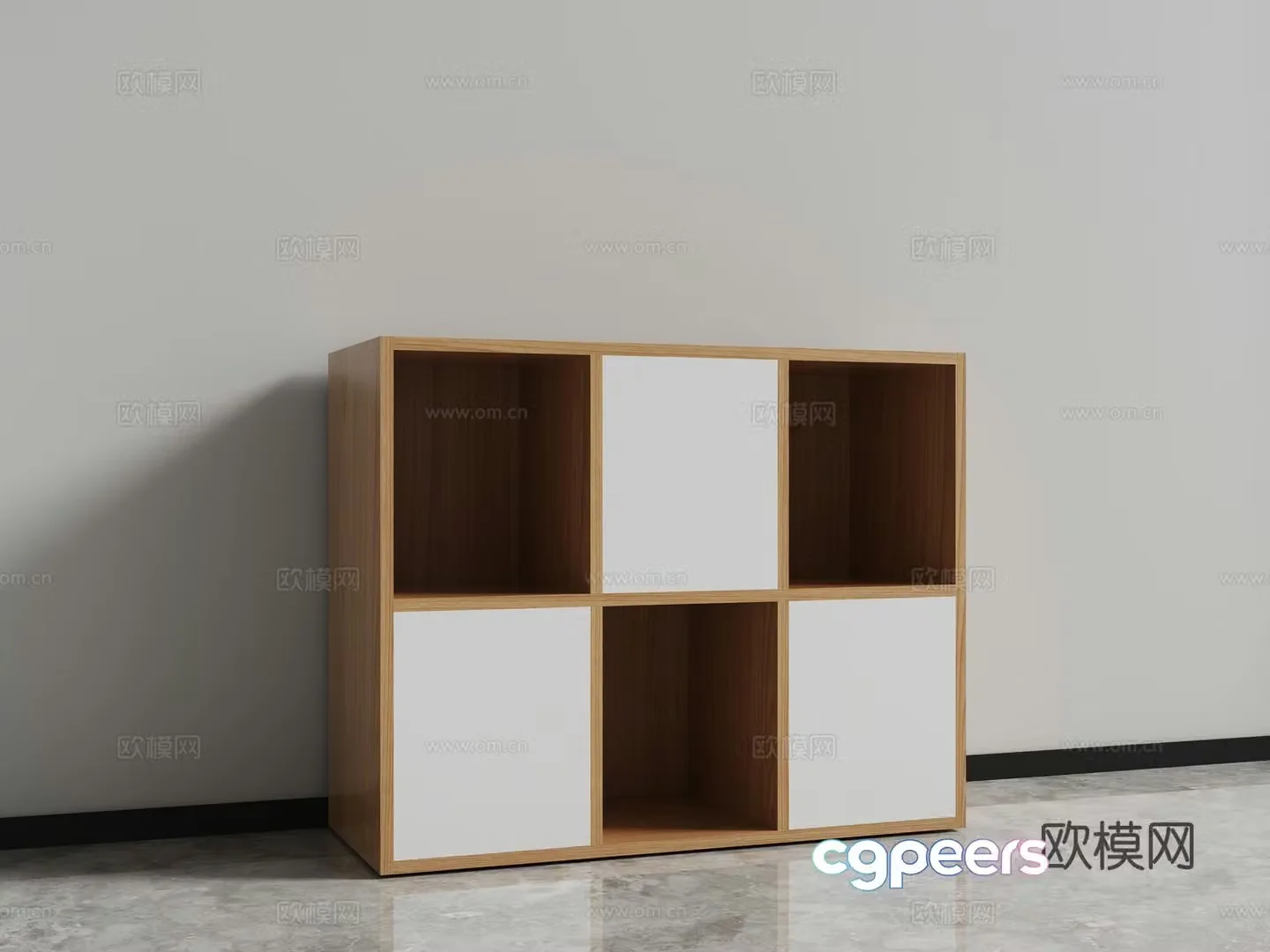 Log entrance cabinet 3d model