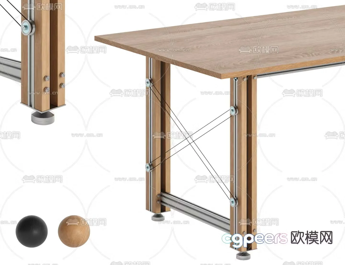 office desk conference table conference table 3d model