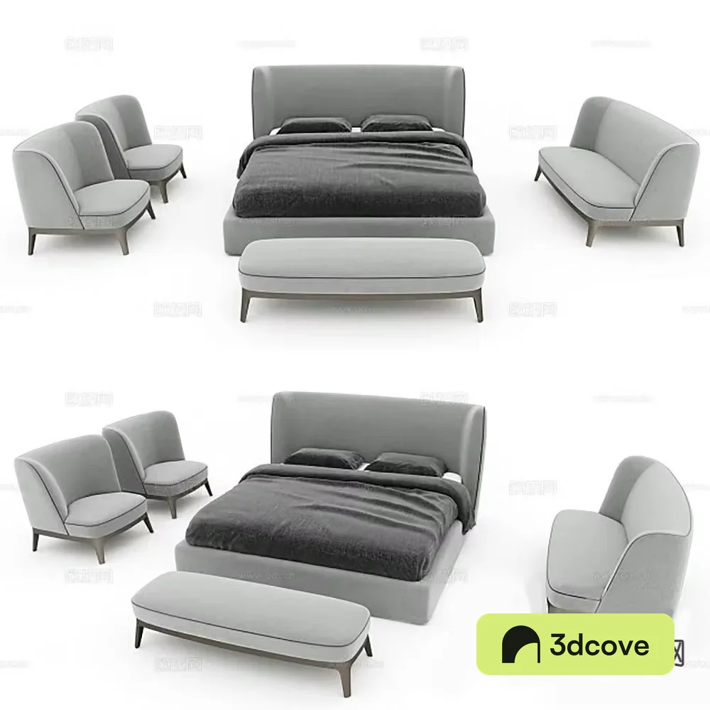 Modern double bed