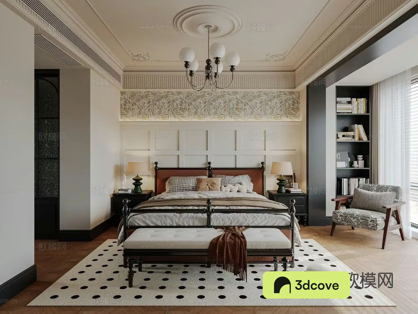 American master bedroom