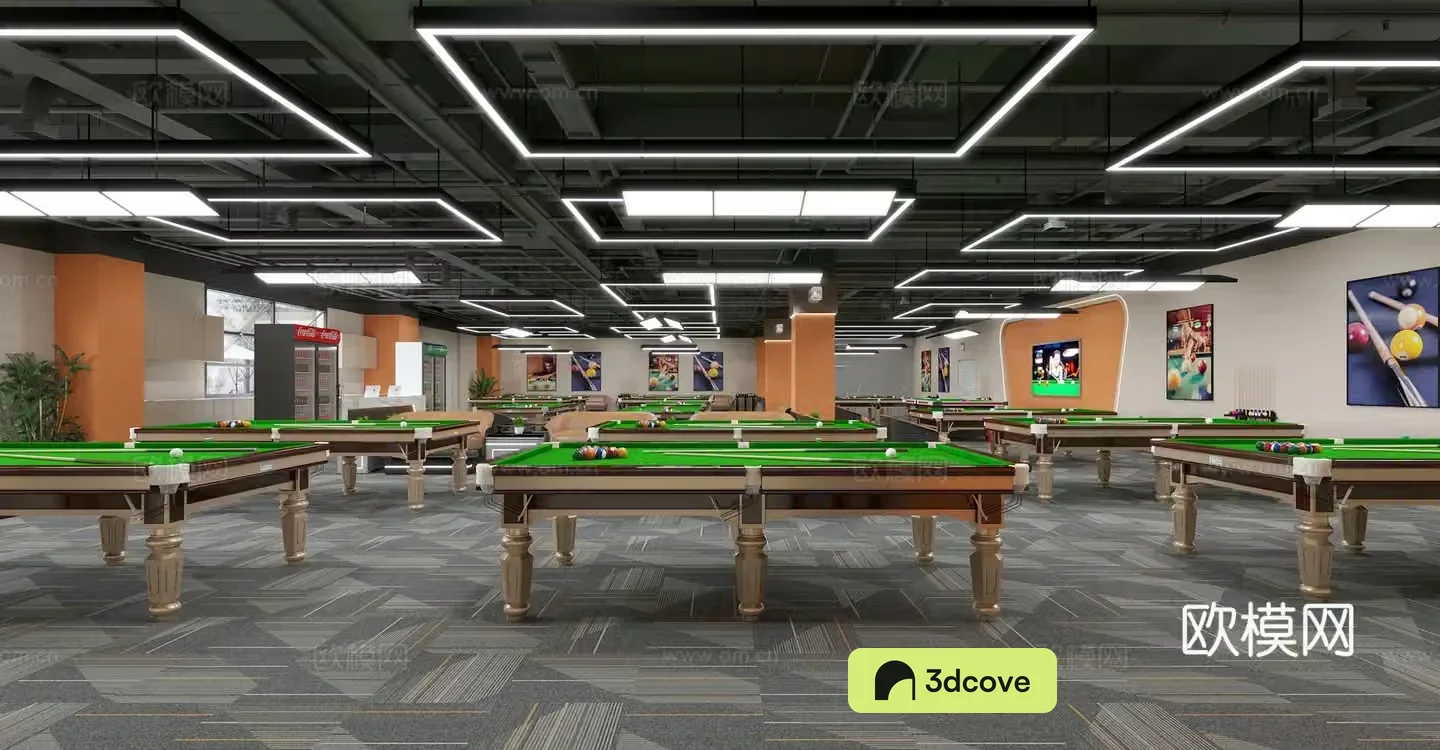 Modern billiard room