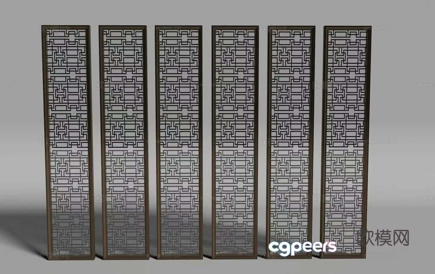 Modern screen partition 3d model