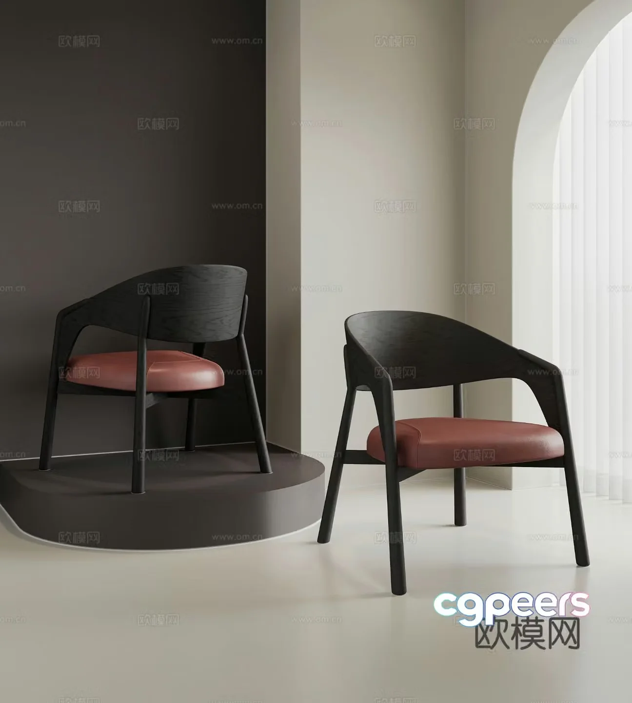 Modern chair leisure chair 3d model