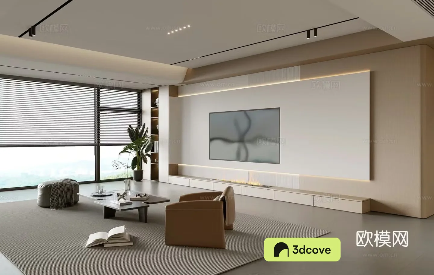 Modern simple living room balcony cabinet sofa combination coffee table sofa background wall