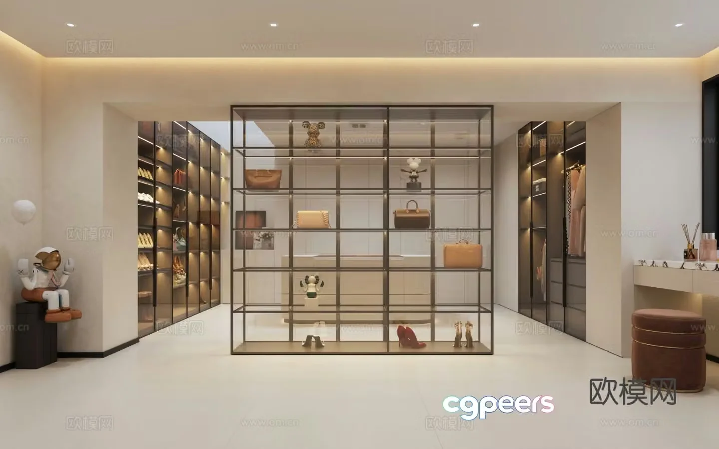 Modern cloakroom 3d model