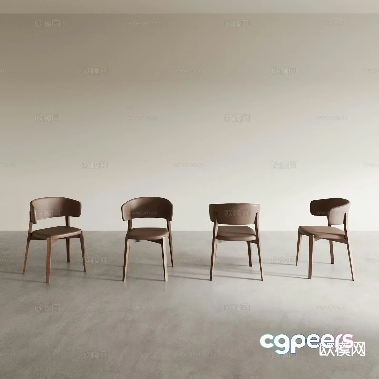 Dining chair tea chair leisure chair 3d model
