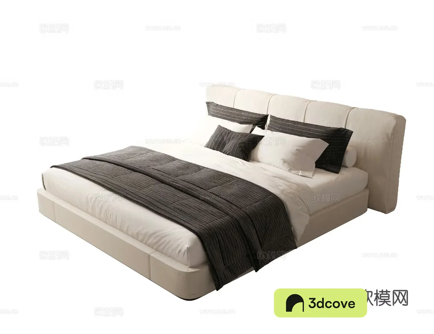 Modern fabric double bed