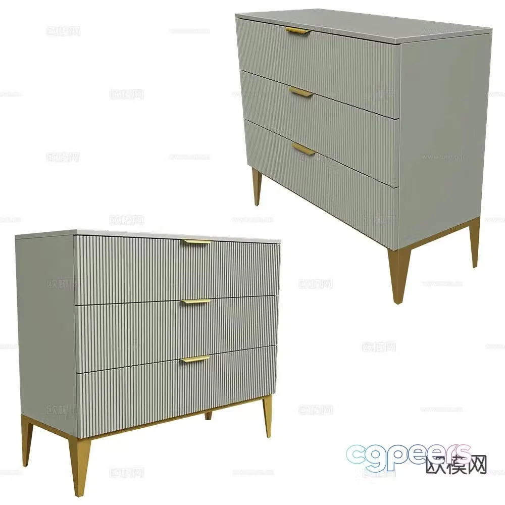 Mister modern bedside table chest of drawers 3d model