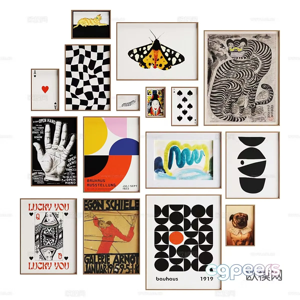 3D model of hanging painting