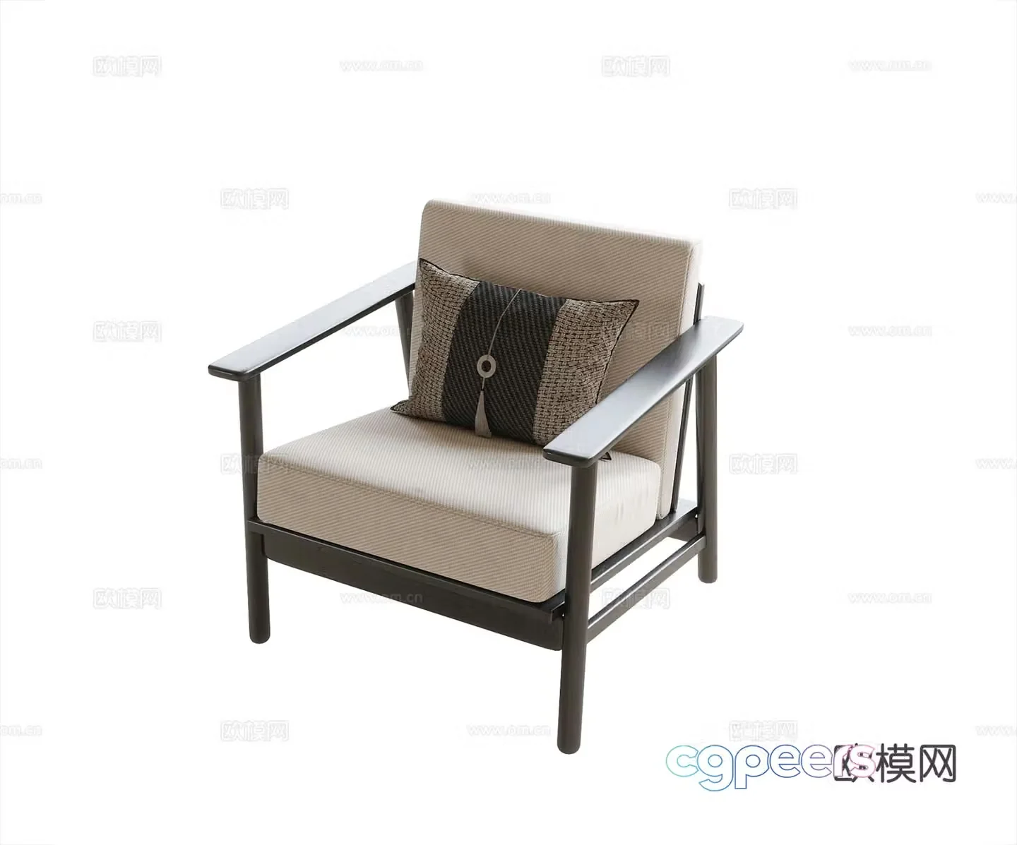New Chinese style chair leisure chair 3d model