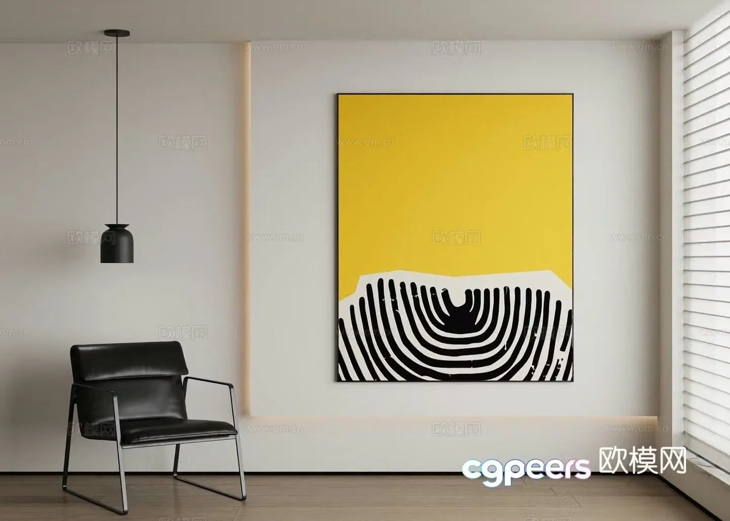 Modern decorative painting 3d model