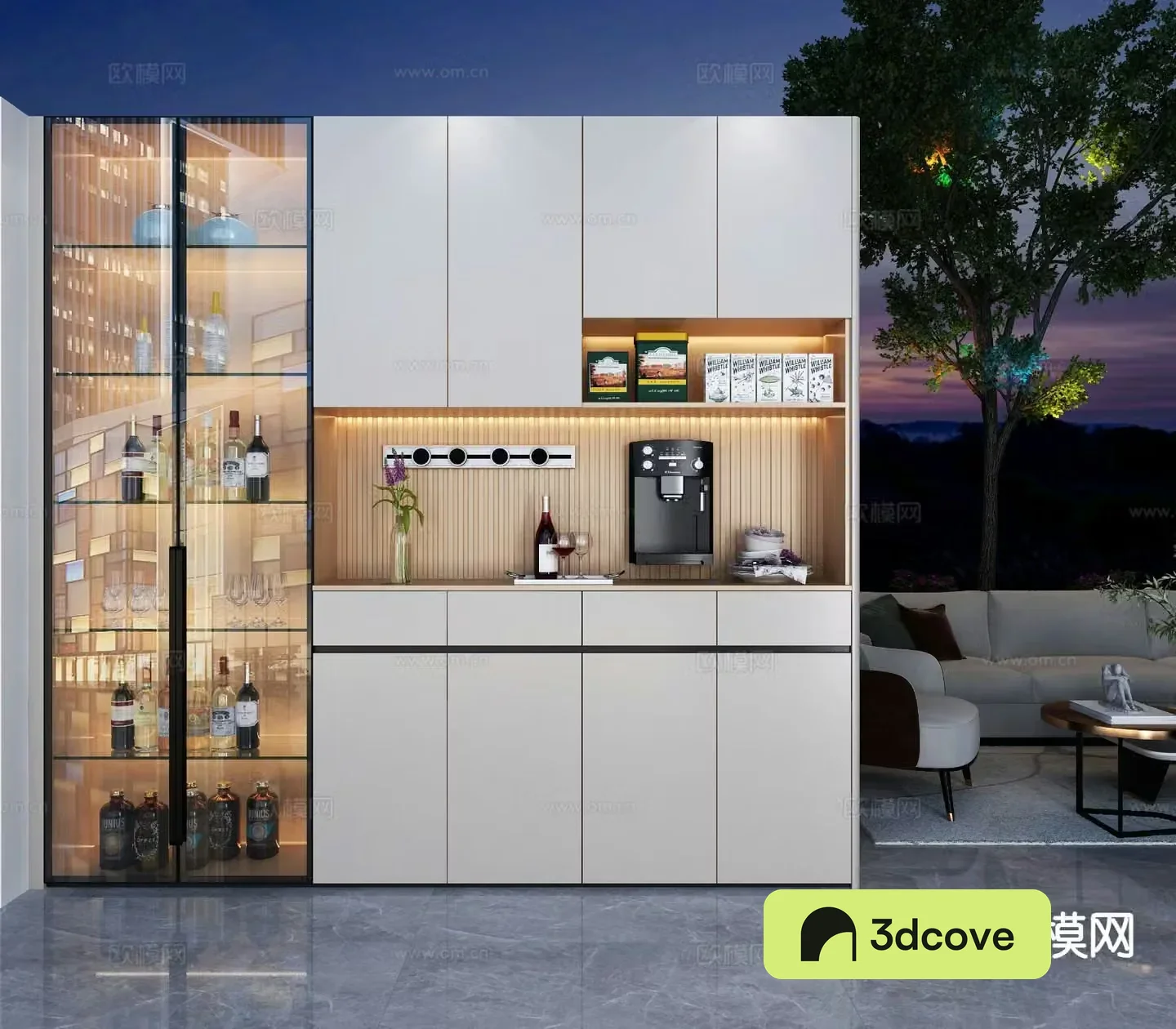Modern wine cabinet sideboard