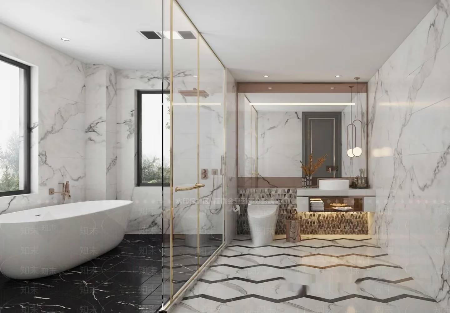 Modern Bathroom 3D Model – 3768 – VRAY Render