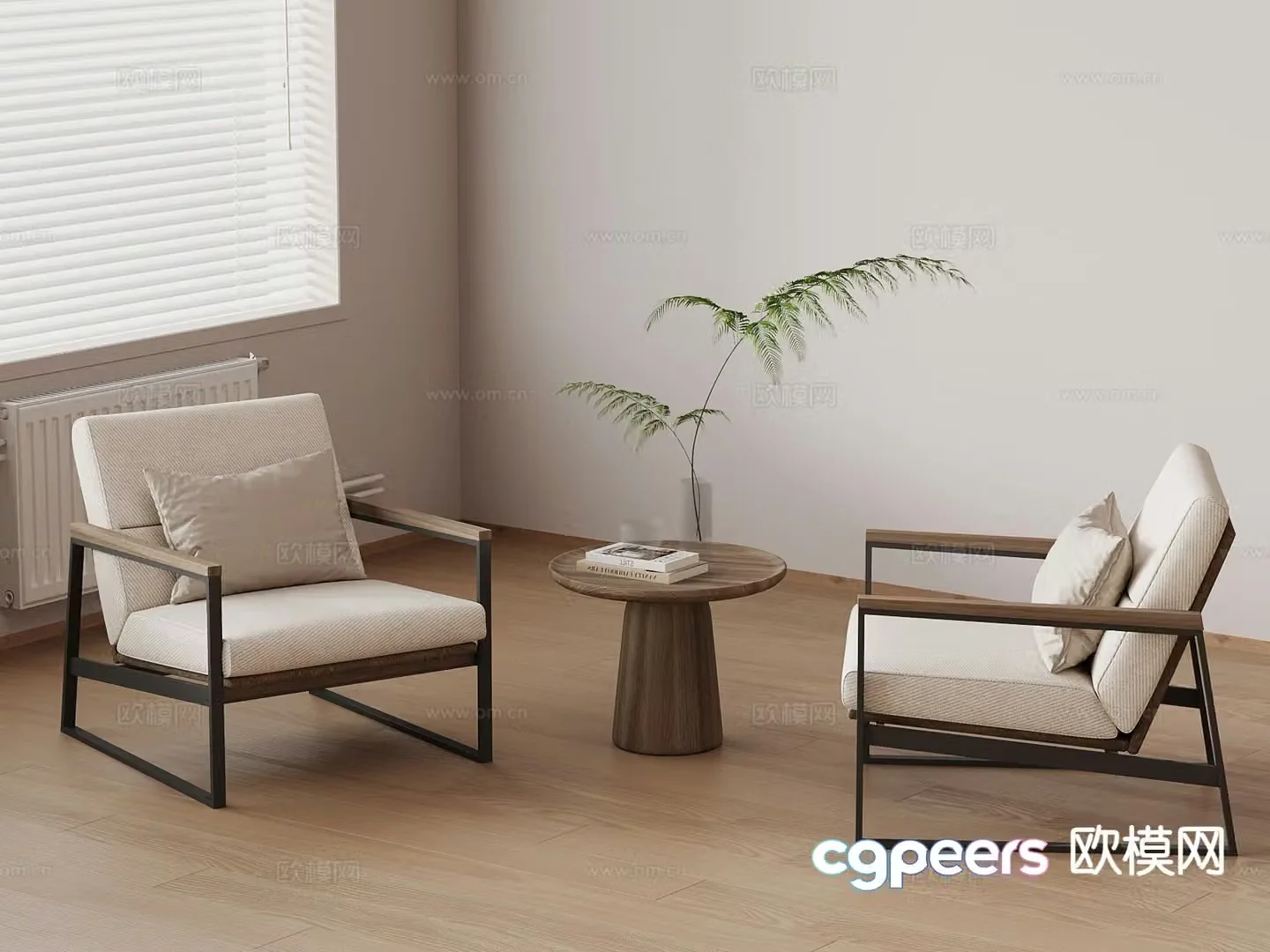 New Chinese style leisure table and chairs 3d model