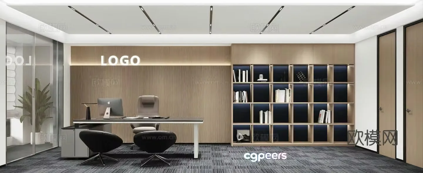Modern manager office 3d model