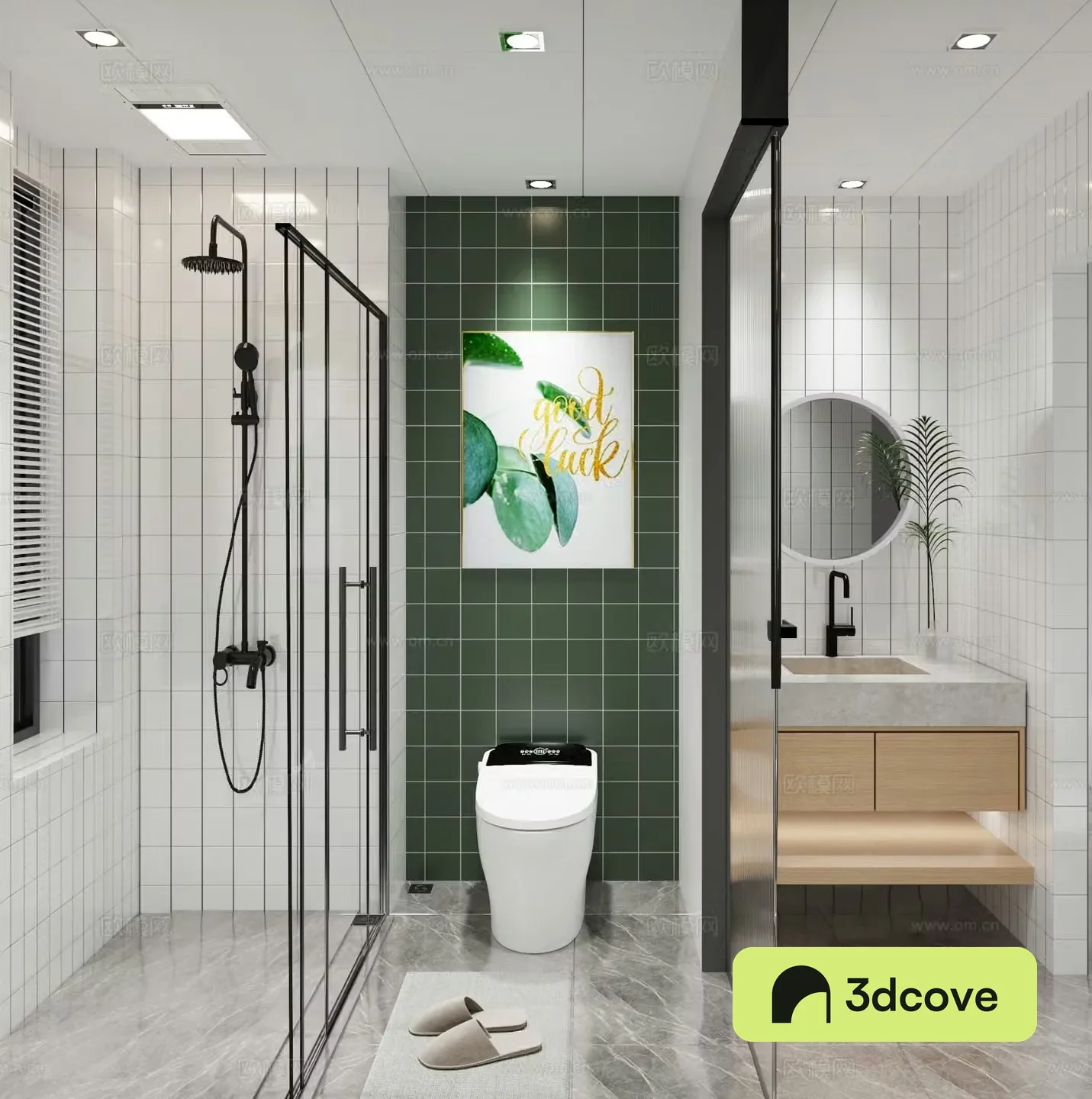 Nordic bathroom cabinet