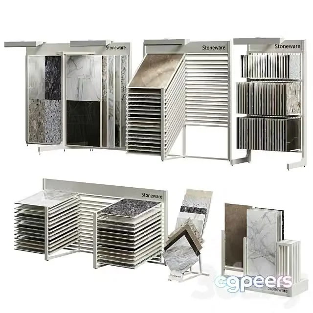 3ds Max Free – Exhibitor stands for tiles and porcelain stoneware