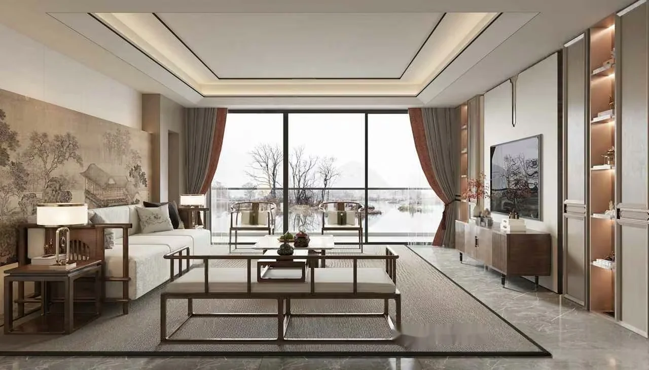 Modern Living Room 3D Model – 3216 – VRAY Render