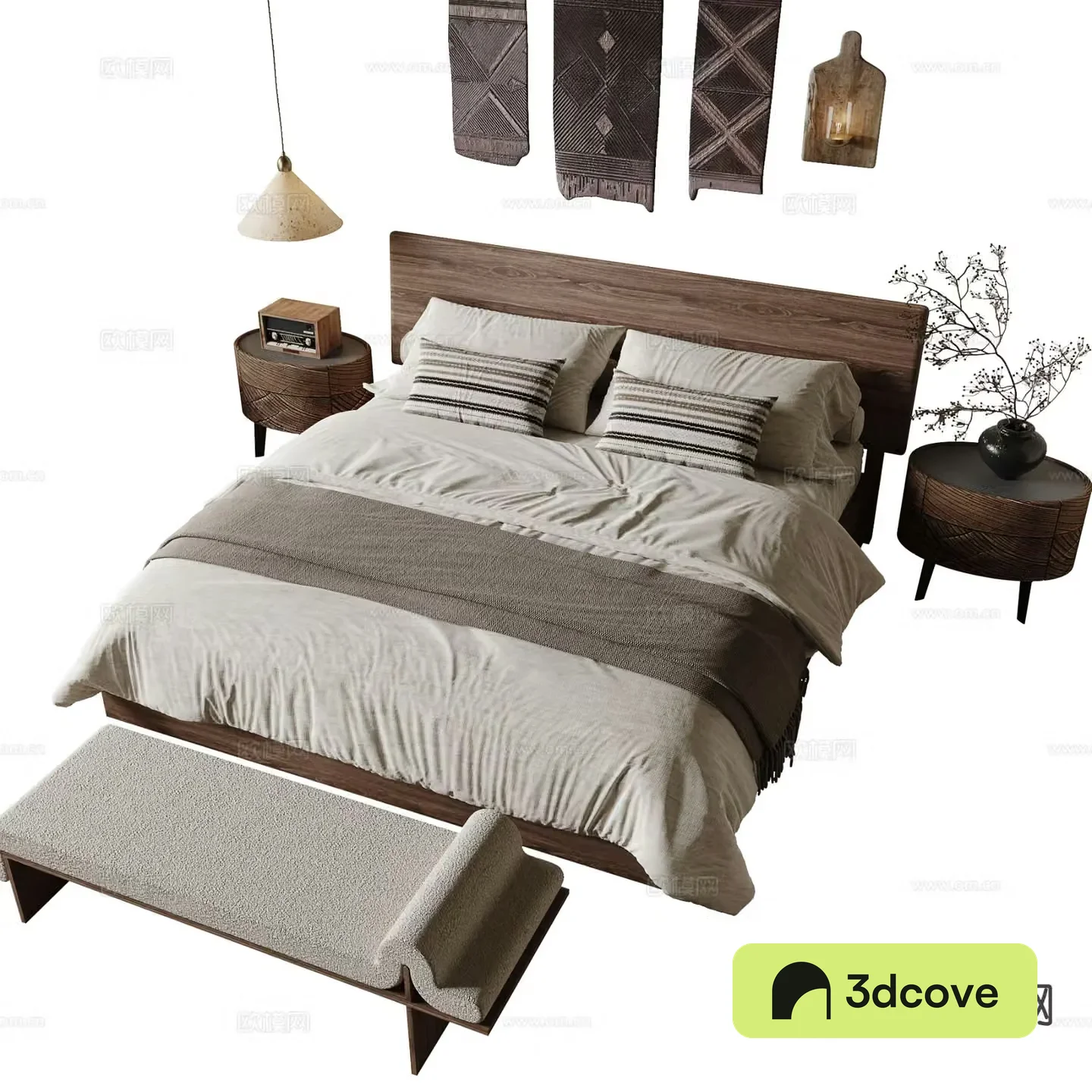 Wabi-sabi double bed