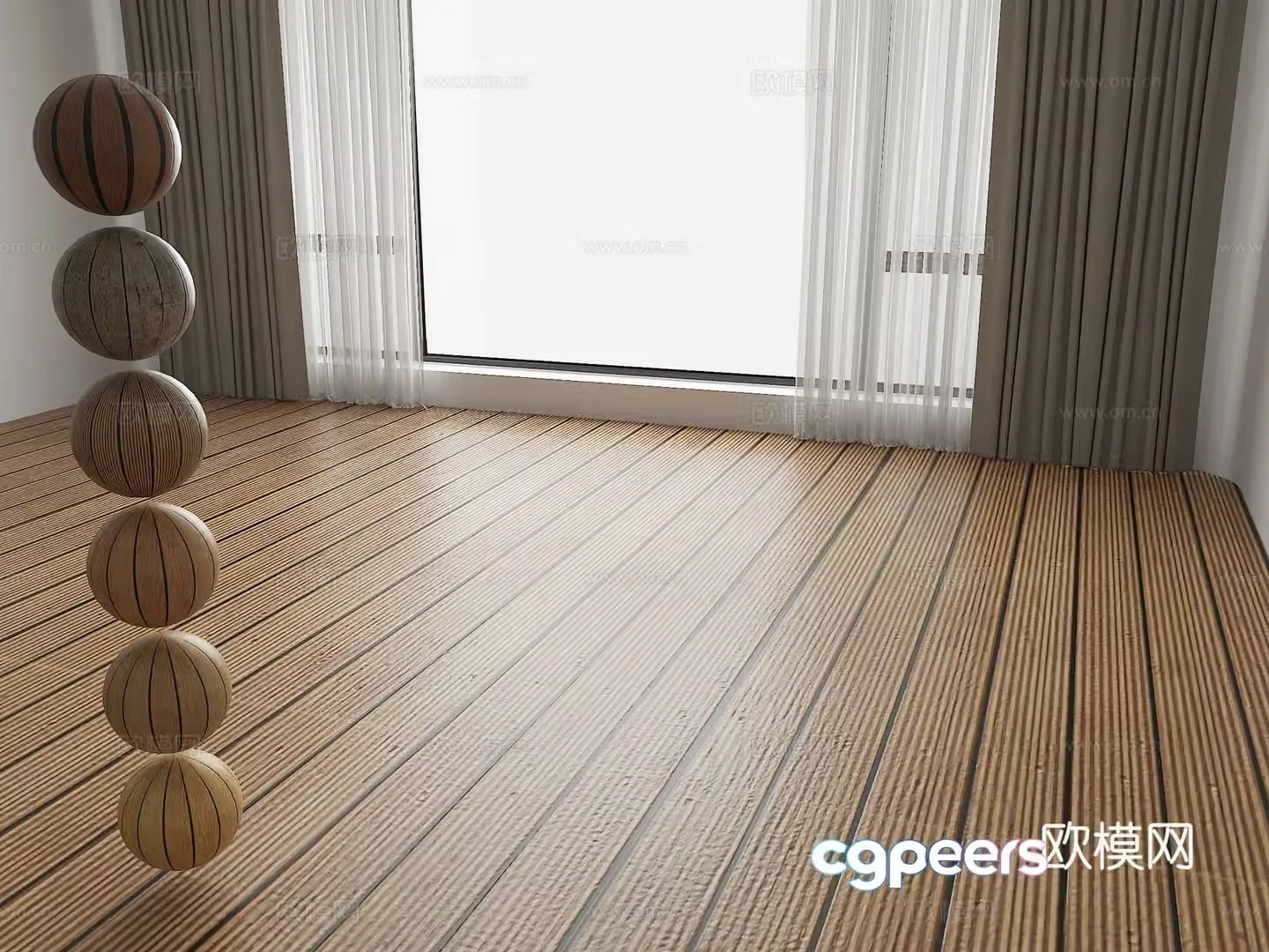 Anticorrosion wood flooring wooden platform plastic wood flooring outdoor wood flooring log materials outdoor flooring 3d model