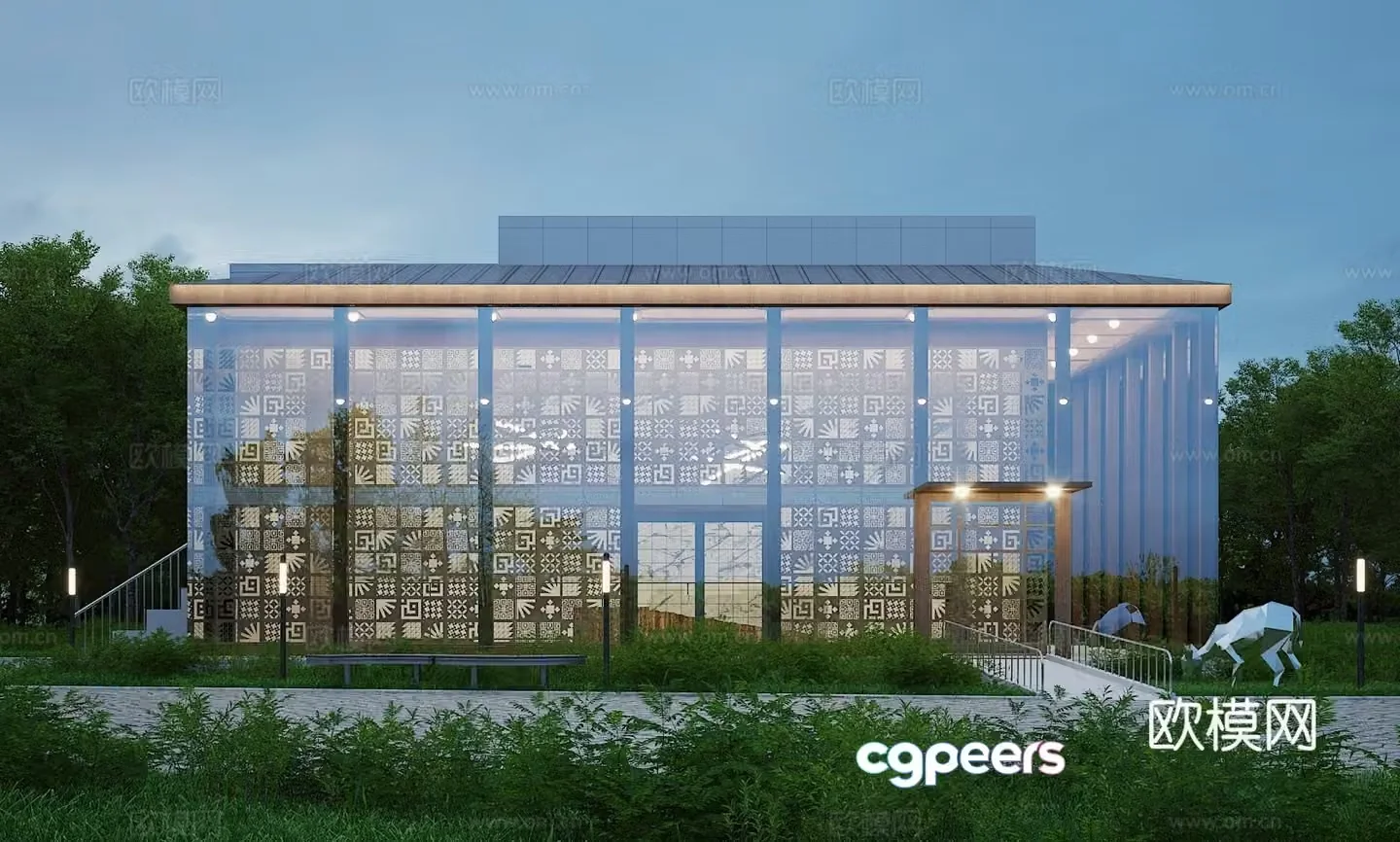 New Chinese style club building 3D model