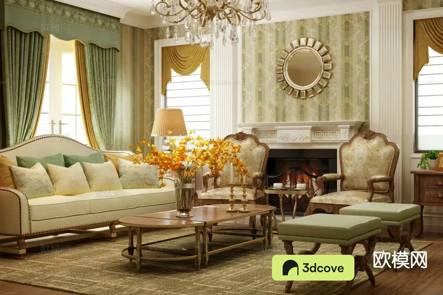 Neoclassical living room